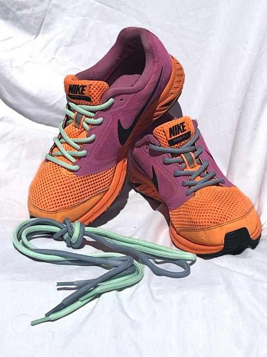 Nike Shoes - Nike Zoom Fly Orange Purple Running Shoes w/ Custom Extra Laces Women’s